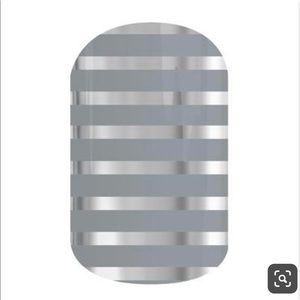 Full Sheet - Gray & Silver Stripe - Jamberry Wrap